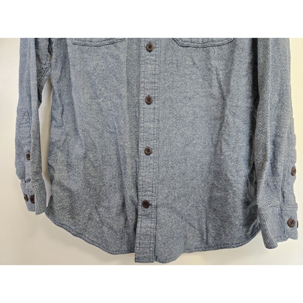 Duluth Trading Shirt Mens Size M Kennesaw Flannel Relaxed Fit Blue Casual - Picture 3 of 9